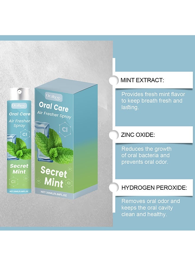ORALHOE Peppermint Oral Fresh Spray - Removes Coffee Stains, Whitens Teeth and Maintains Dental Health (20ml) - Image 5